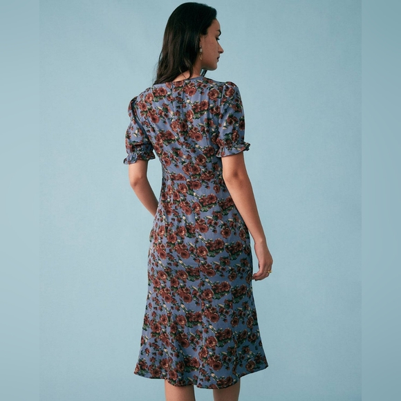 Amazon Dresses Womens Ruffle Sleeve Pinup Retro Style Midi Dress